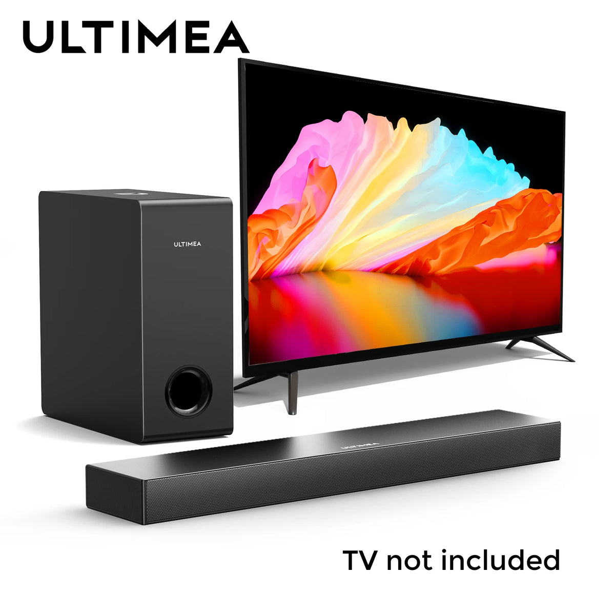 ULTIMEA Nova S40 160W 2.1ch Soundbar for TV with Wired Subwoofer, BassMX, HDMI ARC, Home Theater Sound System Bluetooth Speakers
