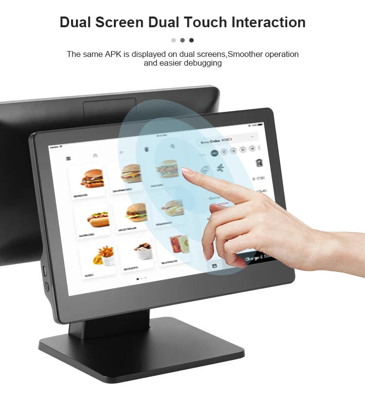 Multilingual Android Based Vfd Customer Support Pos Cash Register Machine Digital Signage Display Modern For Sdlpos