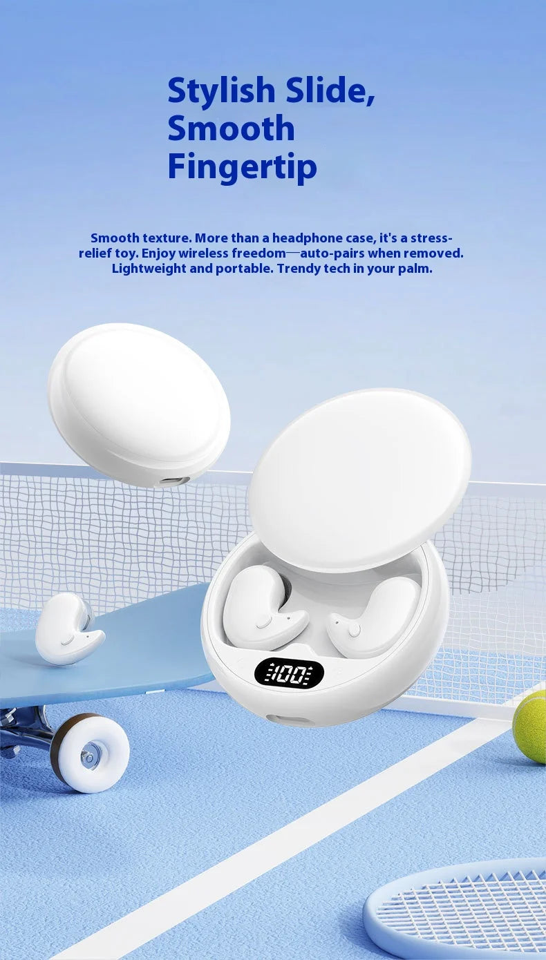 Lenovo Bluetooth Wireless Earphones Small Earbuds Sleeping Sport Invisible Headphones Bass Sound Quality Headset Sliding Cover