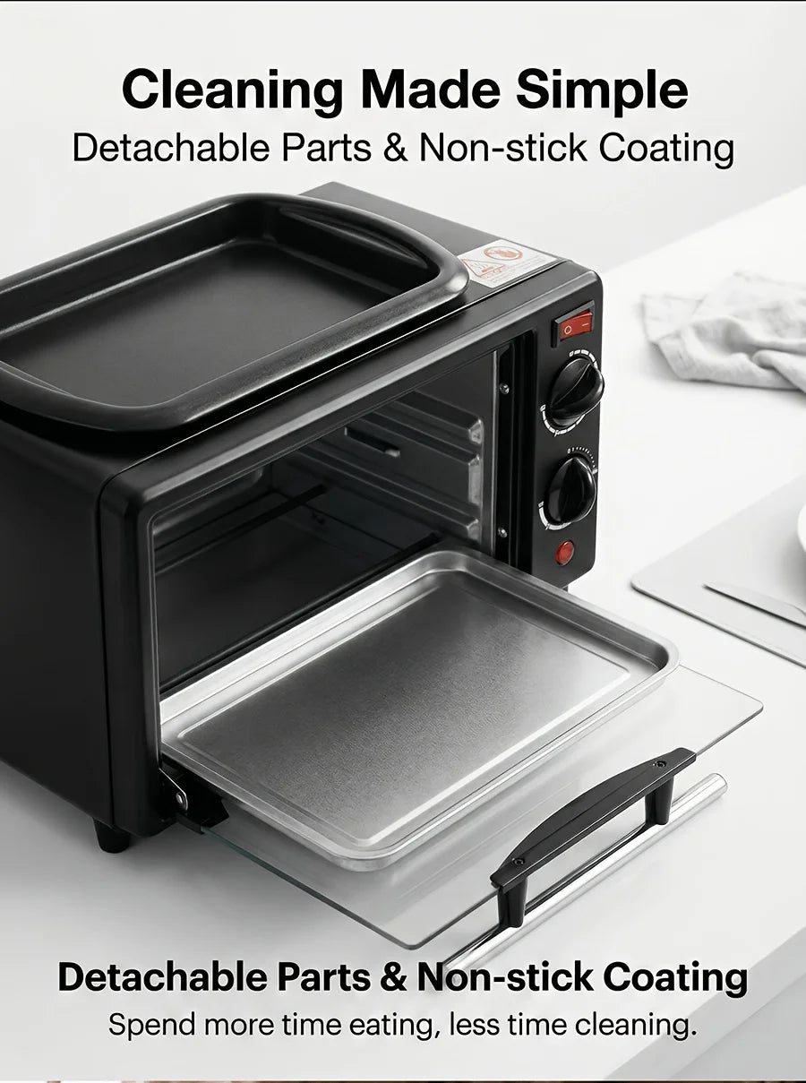 Breakfast Maker, Toaster, Sandwich Oven, Coffee Maker, Small Appliances 3-in-1 Multifunctional Home Toaster