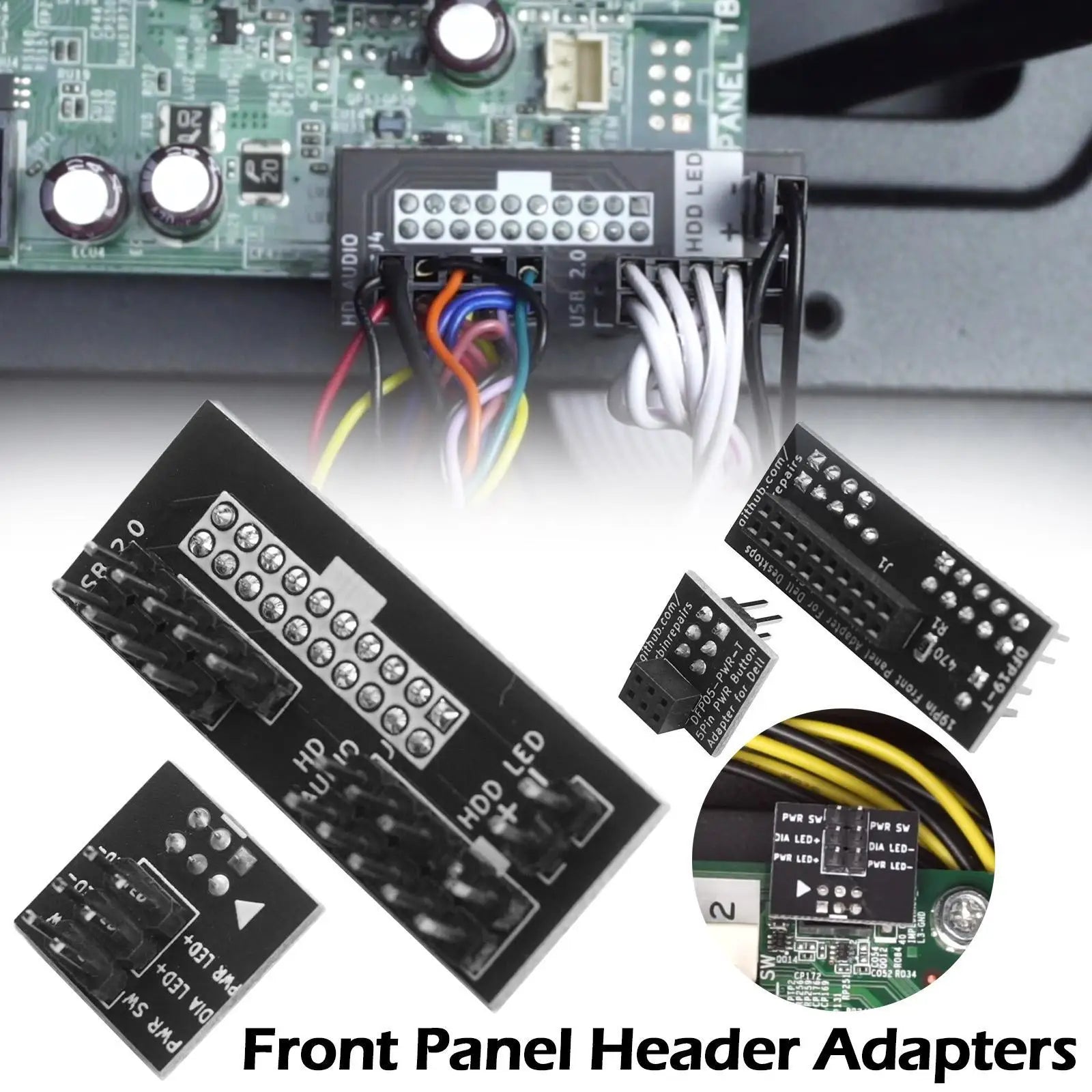 For Dell Optiplex 7010 9010 7020 9020 Precision T1700 Motherboards Front Panel Header Adapter Kit Computer Accessories