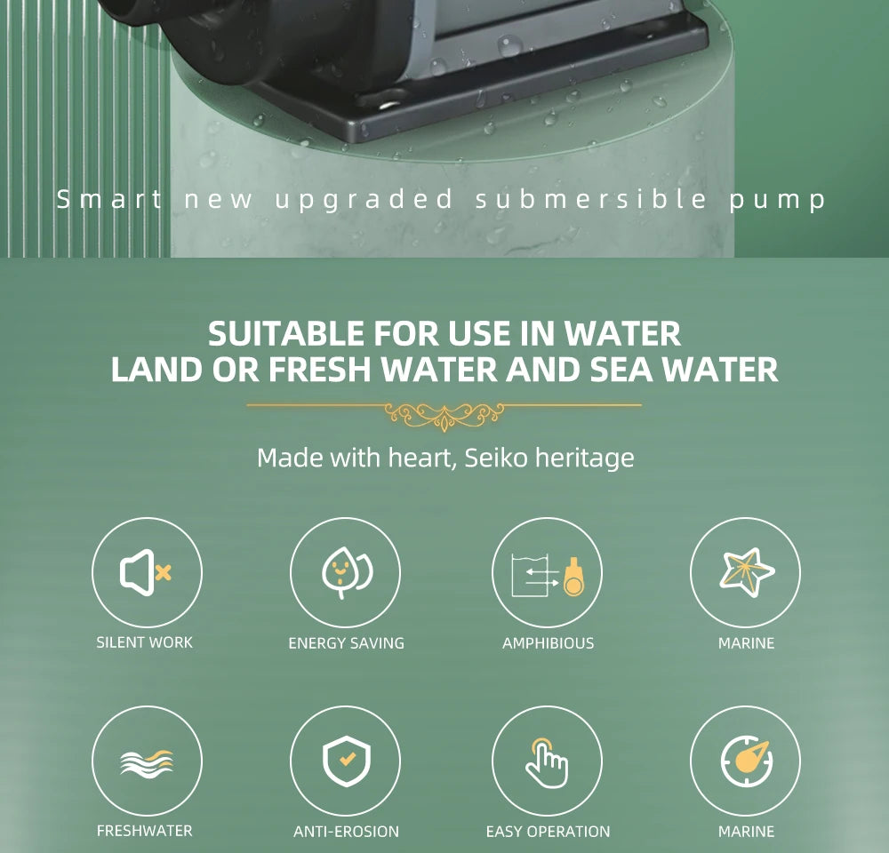 Jebao DCS Series Marine Fresh water Aquarium Water Pump DC24V 12W 20W 25W 30W 40W 55W 65W 80W return pump Quiet engine lift pump