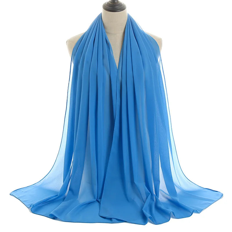Ramadan Islamic Instant Bubble Chiffon Shawl Scarf Lady Head Wrap Women Hijabs Scarves Bufandas Muslim Veil Hijab Snood 180*70cm