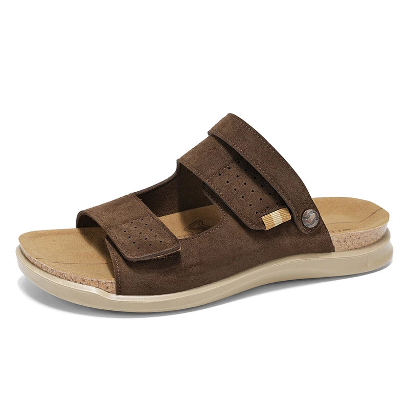 Men's high quality Casual sandals Summer breathable lightweight outdoor beach shoe Slip on walking Daily wear double-use sandals