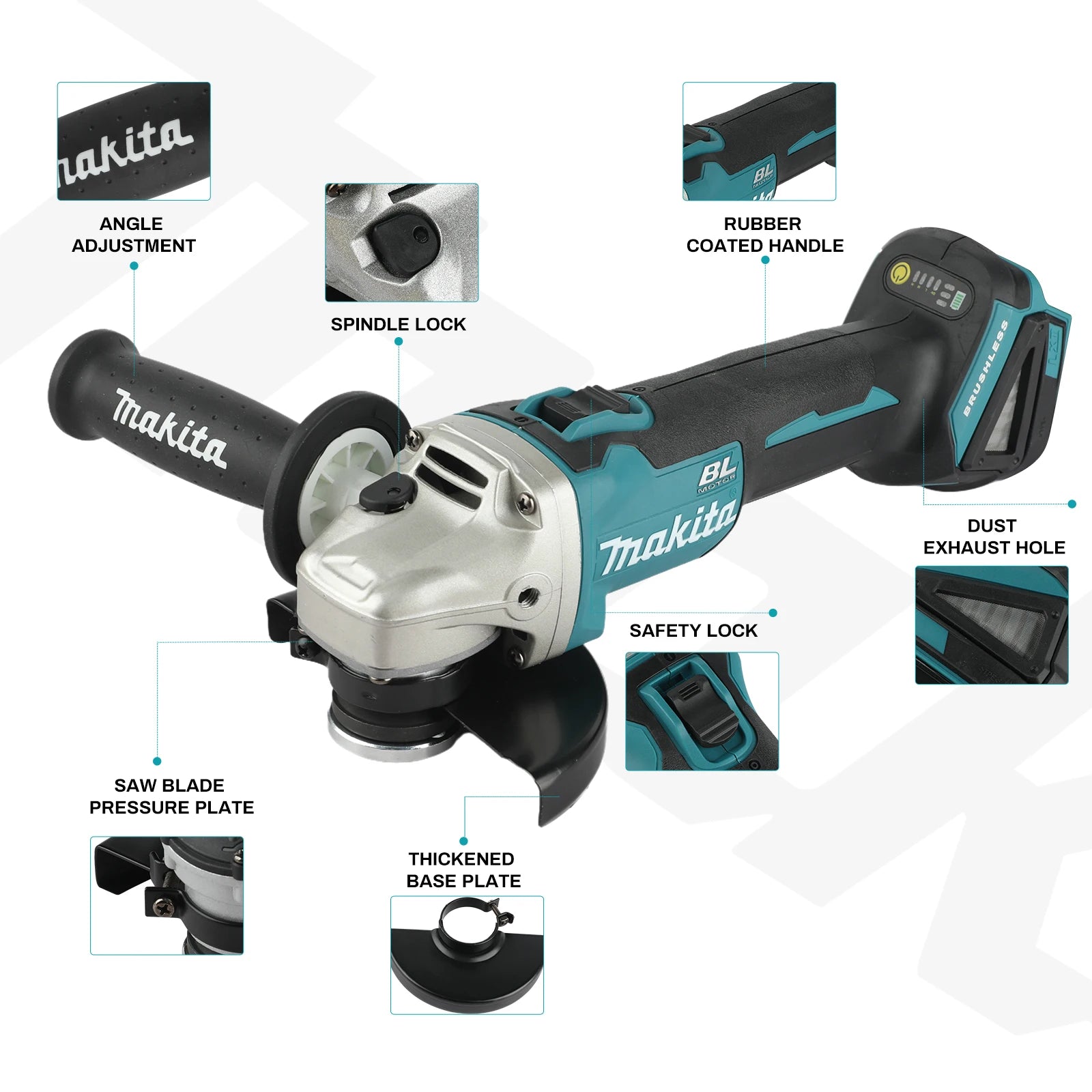 Makita DGA504 18V 6.0Ah 125mm Brushless Rechargeable Multi-functional Cutting & Grinding Tool