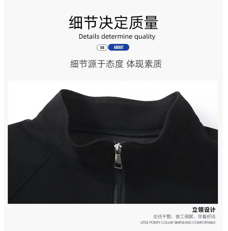 Big Size Clothing Store Sweatshirt Men Half Turtleneck Zip-up Long Sleeve Pullover Male Loose Fit Spring Autumn Large Plus 10XL