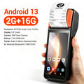 Android 14/13/11 3G 4G Handheld POS Terminal With 58mm Thermal Printer 1D 2D Scanner NFC Reader RAM3GB ROM32GB Mobile Device