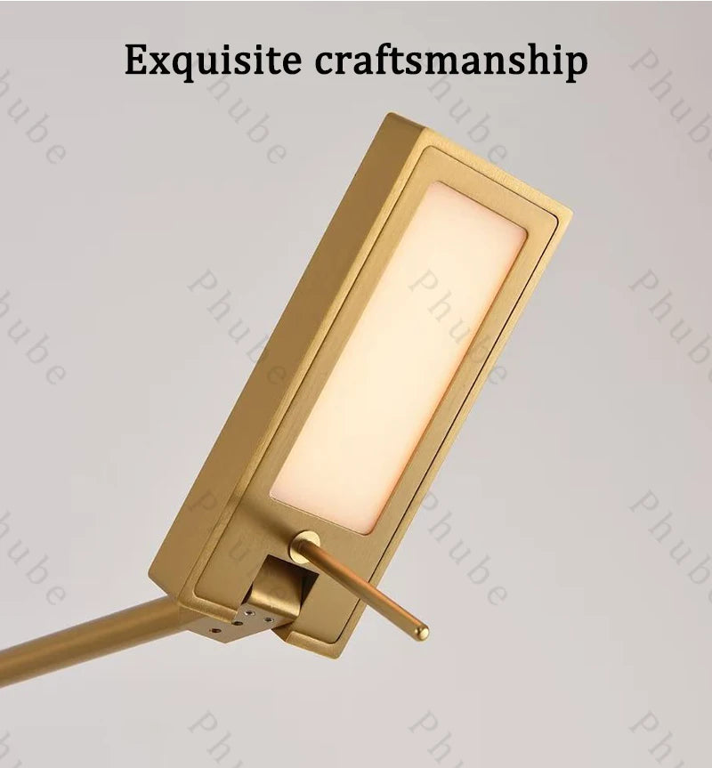 Dimmable Wall lamp for Bedroom Adjustable Wall Sconces Matte Gold Wall light fixture For Bedside Office Modern Sconce Lighting