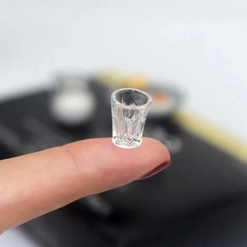 4pcs 1/12 DOLLHOUSE Dollhouse Accessories Miniature Cup Models Toy Simulation Transparent Water Cups