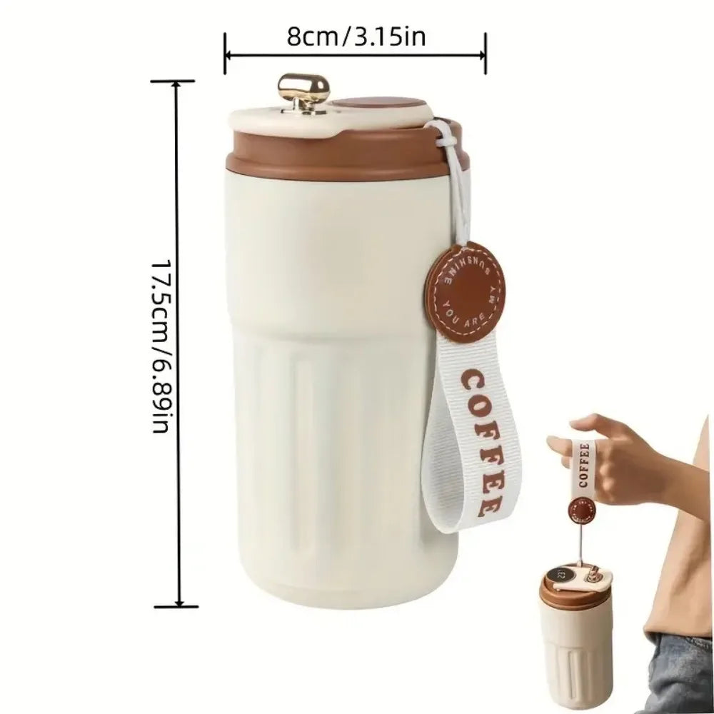 1pc Smart Thermos Bottle Water Digital LED Temperature Coffee Cup Stainless Steel Vacuum Cup Office Cup Business Portable Mug