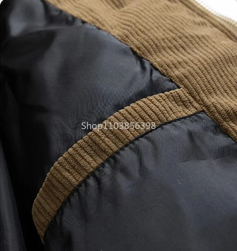 Men's Winter Jacket Hooded Casual Warm Cotton Jacket Thickened Fleece Lined Zipper Front Parka Winter Cold-Proof Coat Male 2026