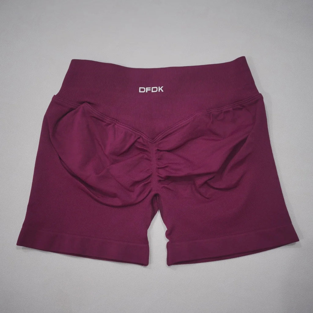 DFDK 2026 New Women Scrunch Butt Yoga Shorts High Waist Hip Lifting Push Up Squat Proof Sports Shorts Gym Workout Running Fitnes