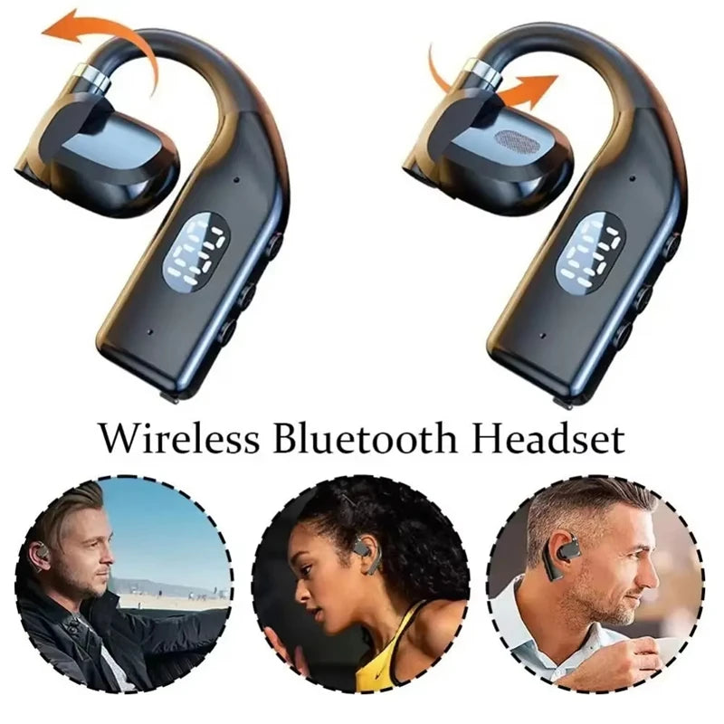 NEW Wireless Bluetooth Headphones Earhook Design Bluetooth 5.4 Noise Reduction Stereo Sound With Microphone Gaming Headset 2026