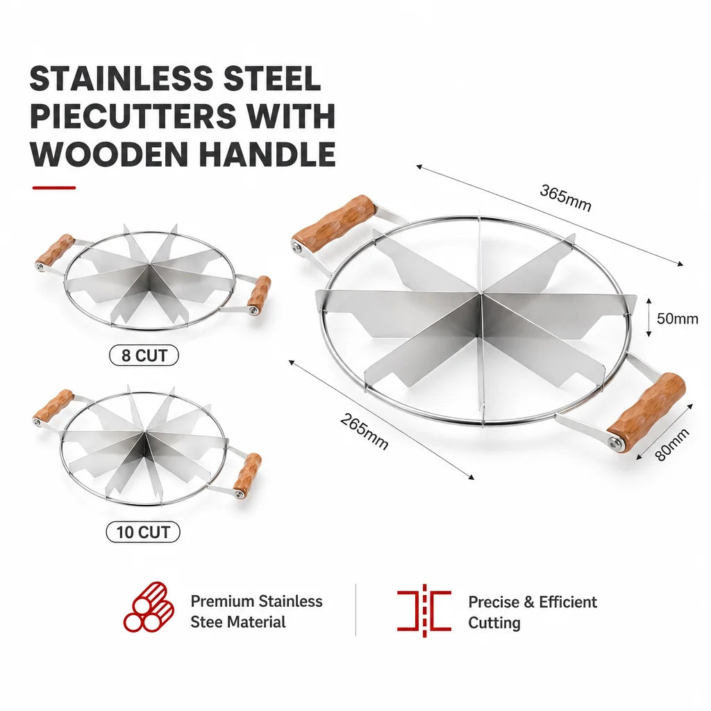 201 Stainless Steel Cake Divider 6/7/8 Equal Portions Cake Slicer Pizza Pie Cutter Kitchen Gadgets Pastry Cheese Divider tool