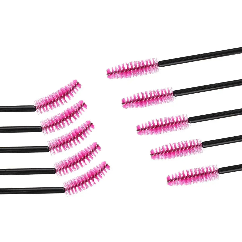 100Pcs Disposable Micro Eyelash Extension Makeup Kit Eyelash Brush Mascara Wands Applicator Spoolers Eyebrow Comb Brushes Lashes