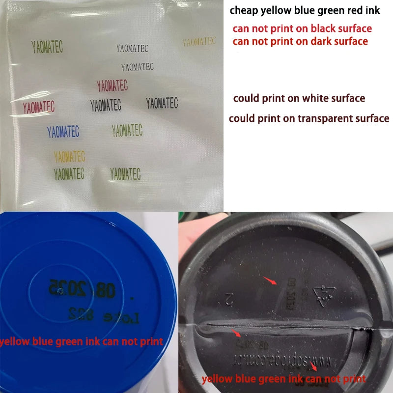 YAOMATEC 2588+M 2588+12.7mm Handheld thermal inkjet Printer Fast Dry Eco Solvent Ink Cartridge for Unencrypted handheld printer