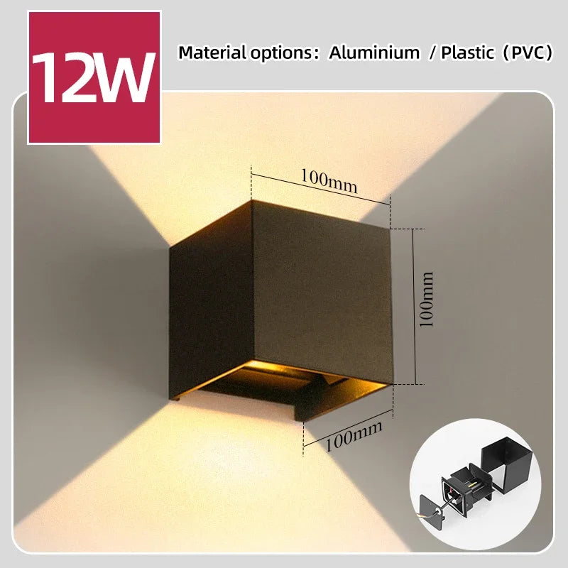 LED Wall Lamp 4/6/8/10W Led Wall Sconce Light IP65 Waterproof Outdoor Indoor Lighting A85-265V Bedroom Interior Lights Decor
