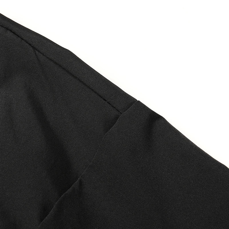 Men Racing Jacket Black White Color-block Stand Collar Zip-up Loose Windbreaker Speed Print Casual Streetwear Jacket Coat