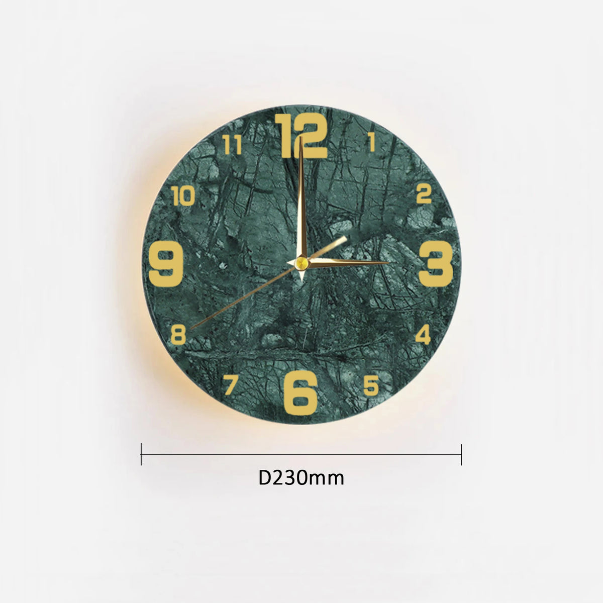 Modern Creative Clock Living Room Wabi Sabi Wall Lamp Nordic Simple Yellow Travertine Restaurant Corridor Circular Sconce Light