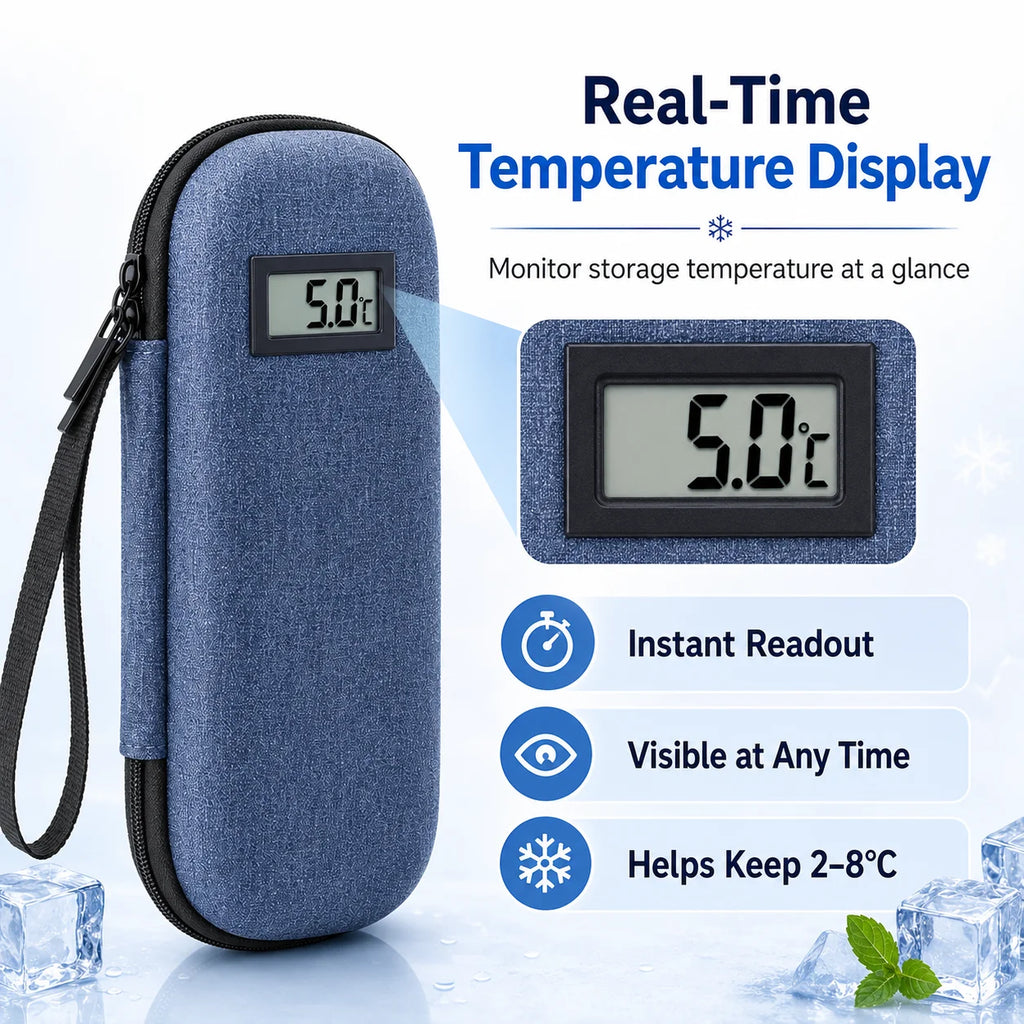 Portable Waterproof Diabetic Insulin Cooling Bag Carry-on Protector Pill Refrigerated Ice Pack Drug Freezer for Diabetes Medicla