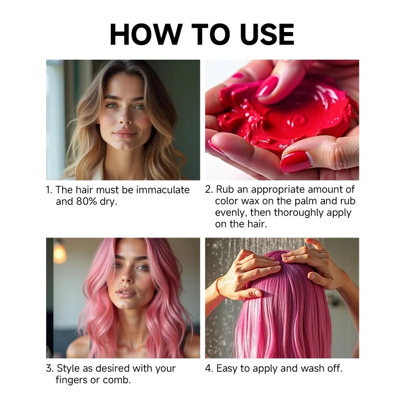 13 Colors Halloween Hair Colour Wax 50g/120g Easy To Wash DIY Hair Dyed Mud Hair Color CreamFor Daily Party Cosplay Hair Dye