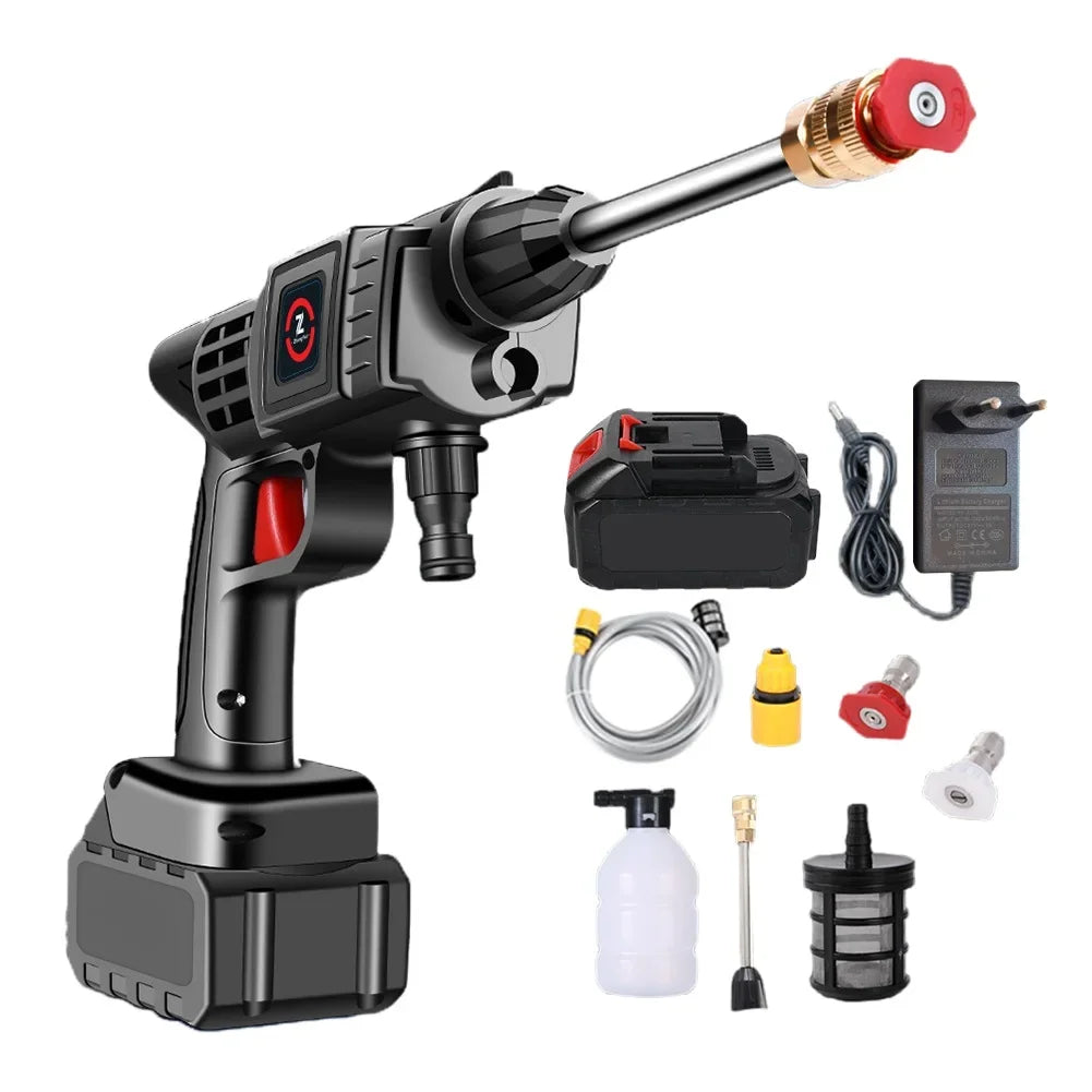 High Pressure Car Washer 30Bar Wireless Car Wash Machine 4000mAh Rechargeable Car Wash Machine for Garden Watering Home Cleaning