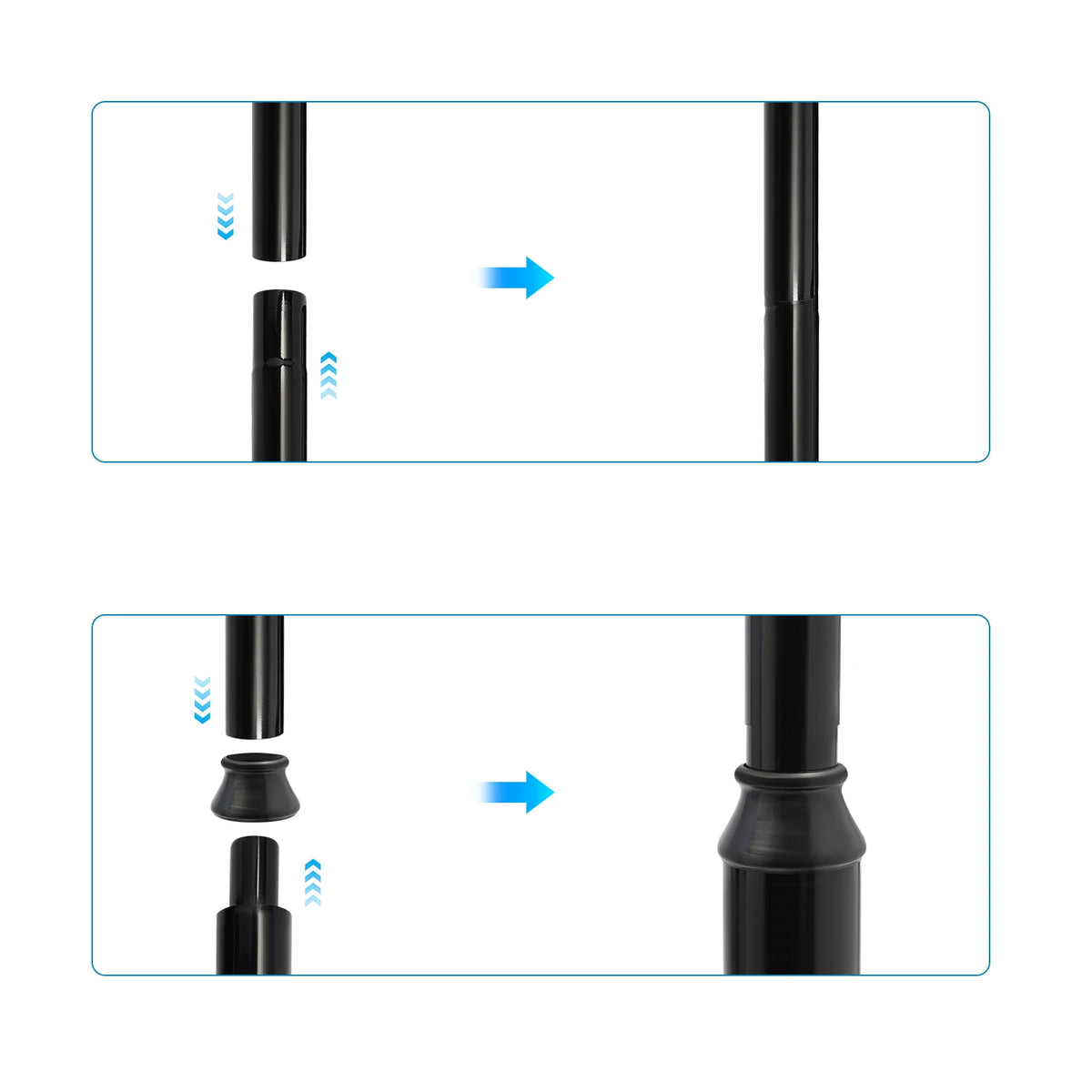 5m Split Outdoor Street Light Pole, Height Split Street Lamp Post for Road, Community and Outdoor Public Lighting 114+76mm Upper & Lower Pole, Economic Model