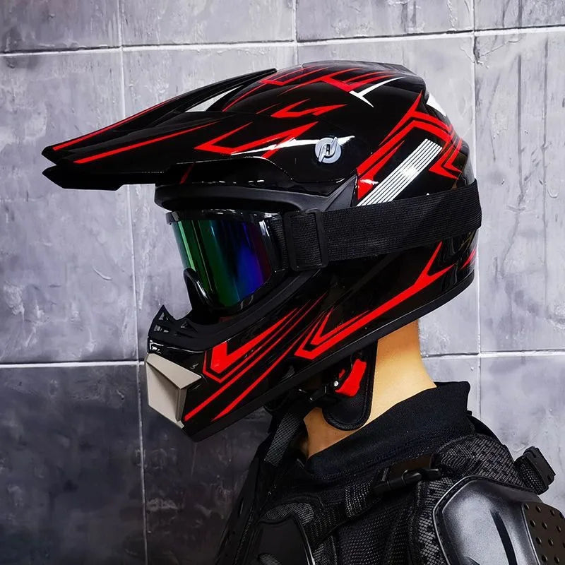 Off-road electric vehicle helmet, rally helmet, go-kart riding helmet, downhill full helmet, suitable for both men and women