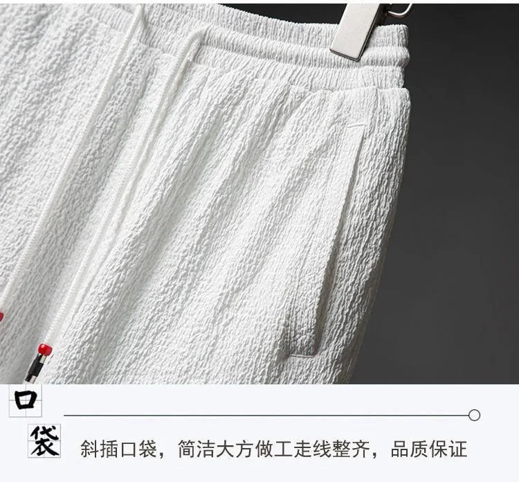2026 Men's Two Piece Pant Sets Spring Summer Short Sleeve Shirt And Pants Outfits For Men Solid Cotton Linen Clothing Sets Male