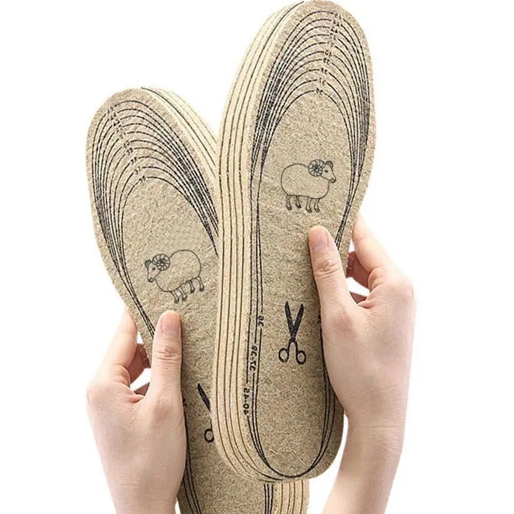7mm Extra Thick Wool Felt Insoles Winter Warm Thermal Shoe Pads Cut to Fit Breathable Deodorant Cushion Unisex 2/4/10/20 Pairs