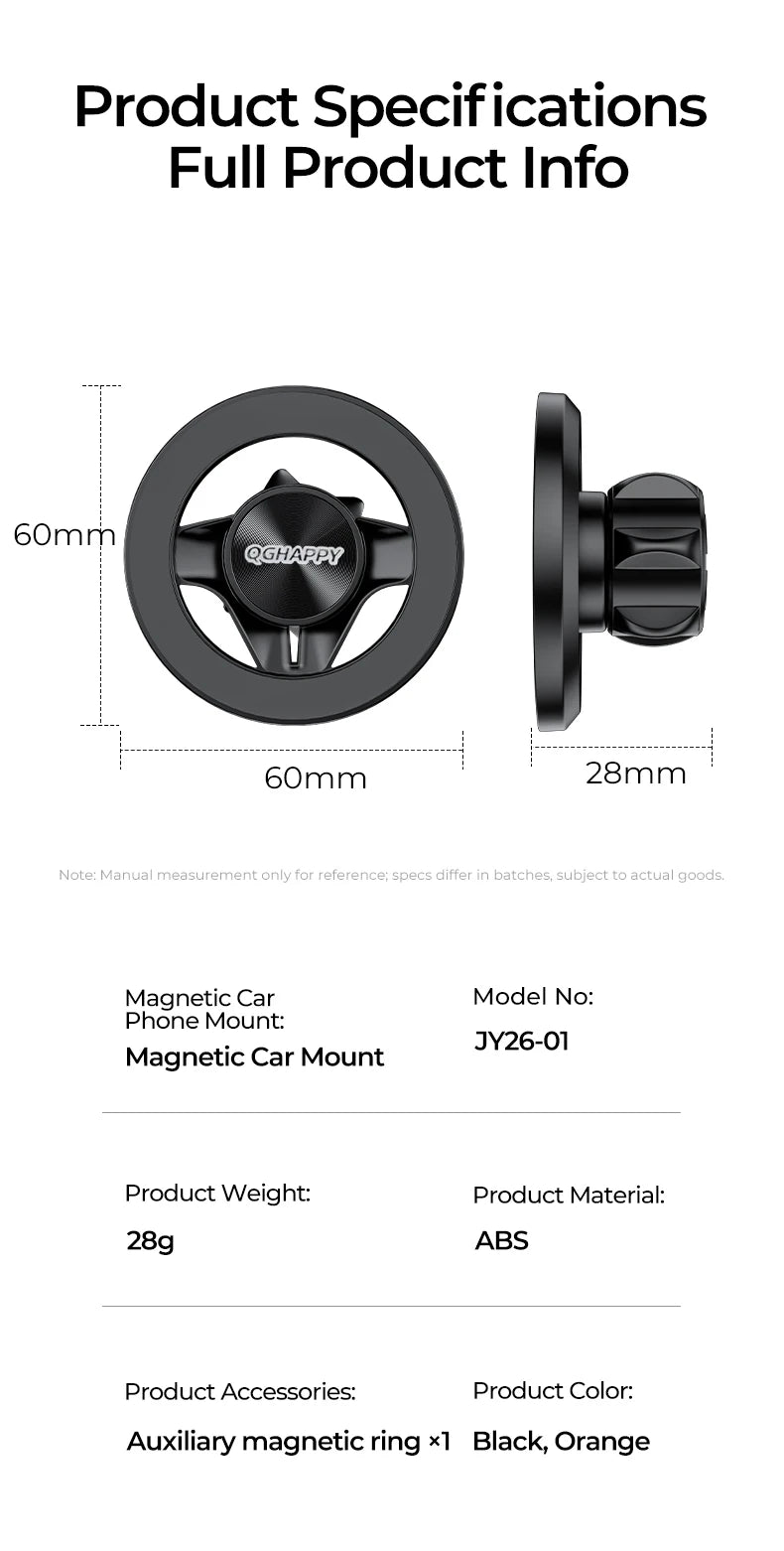 For MagSafe Magnetic Car Phone Holder Accessories Magnet Base for 17mm Ball Head Car Mobile Cellphone Stand Mount GPS Brackets