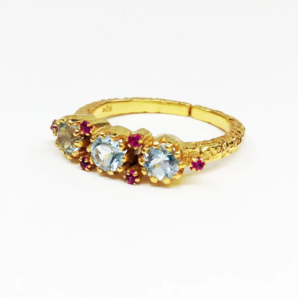 Sterling Silver 925 Gold Plated Supplier Wholesaler Custom Made Handmade Cheap Unisex Low MOQ Trendy Unique Multi Gemstone Rings