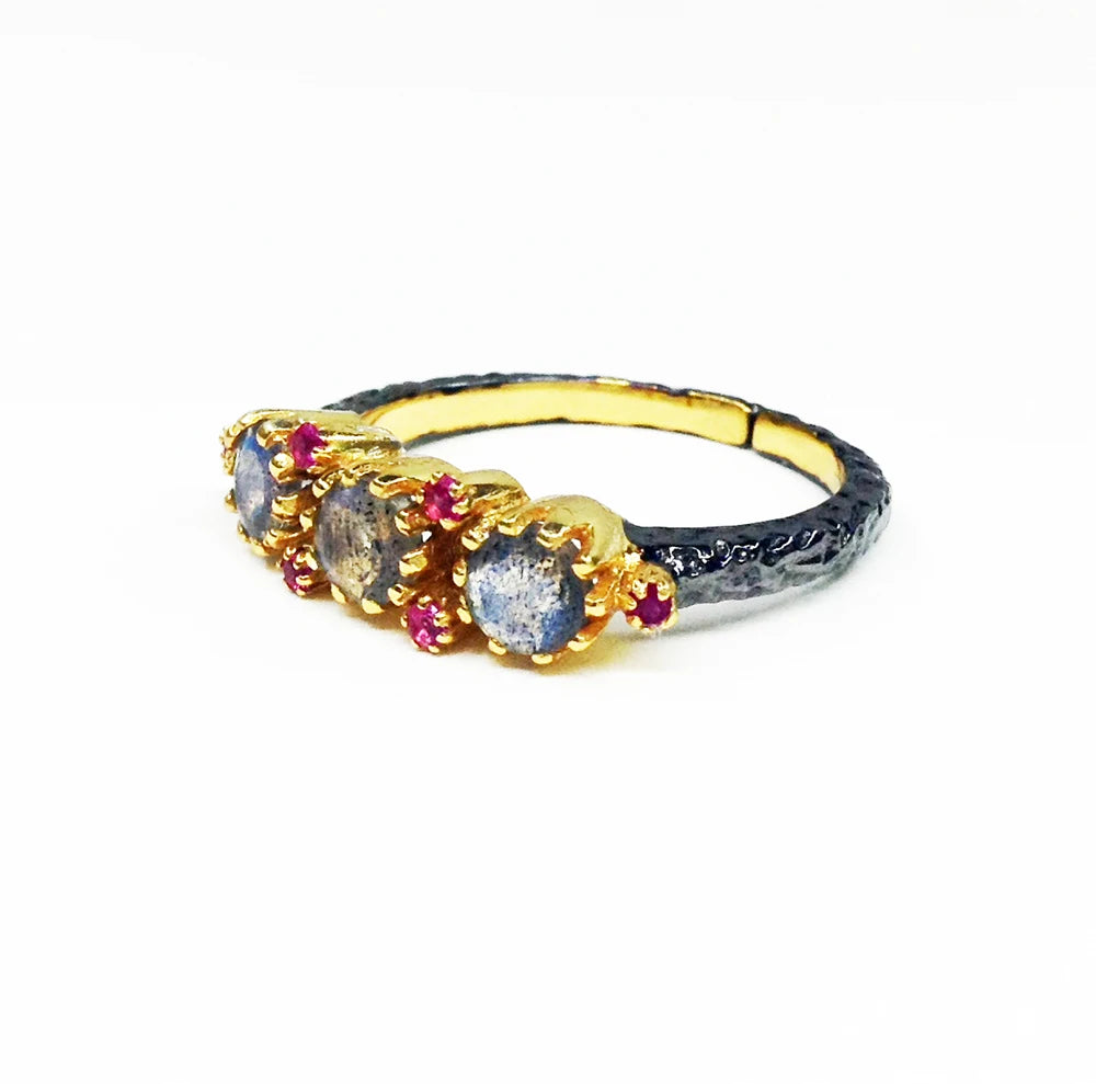 Sterling Silver 925 Gold Plated Supplier Wholesaler Custom Made Handmade Cheap Unisex Low MOQ Trendy Unique Multi Gemstone Rings