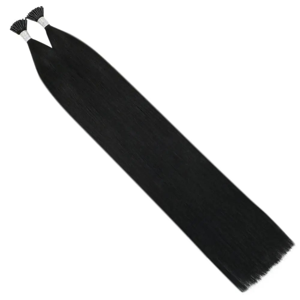 Moresoo Itip Hair Extensions Natural Straight Machine Remy 100% Real Human Hair Italy Keratin Fusion Stick Tipped Extensions