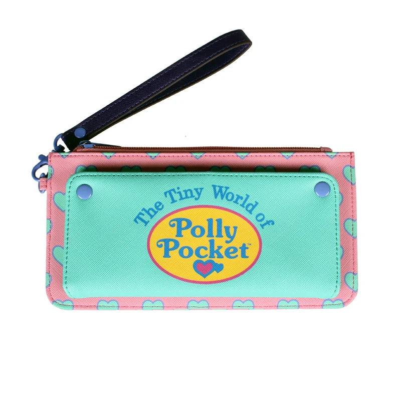 Kawaii Fold Long Wallet Women's Cute Card Holder Cartoon Pattern Coin Purse With Zipper Pocket
