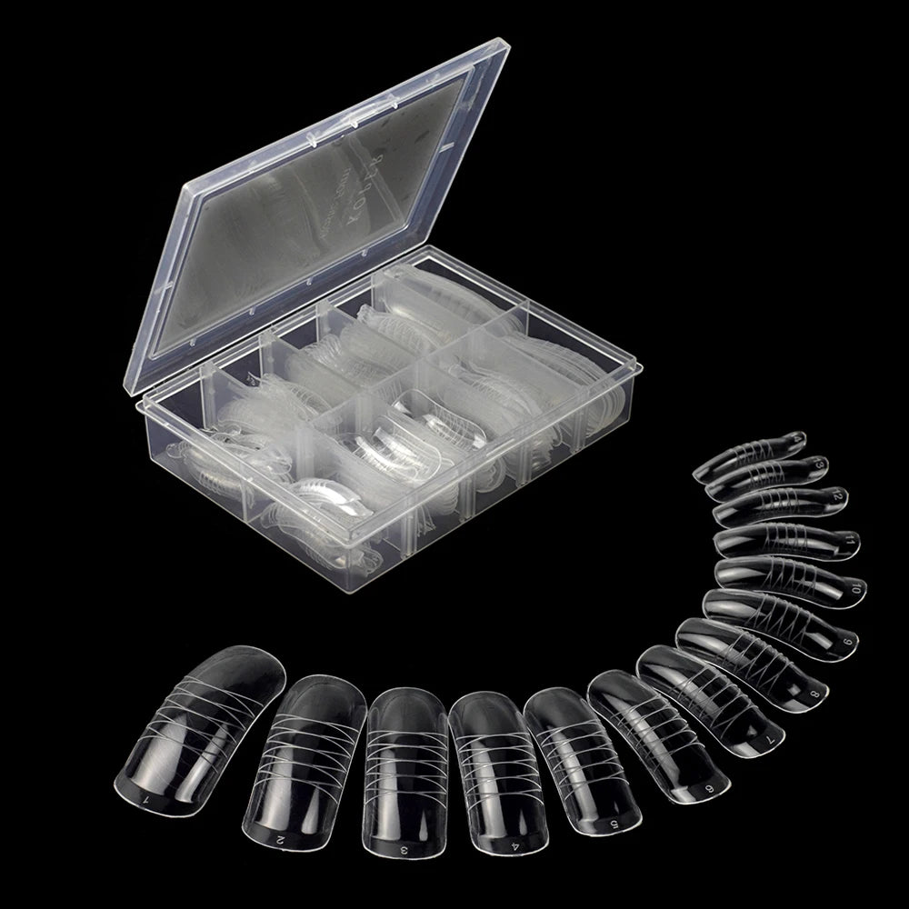 BNG Top Forms for Nails Dual Forms Nails Forms for Extension Full Cover Quick Building Gel Mold Tips Poly Nail Gel Mold