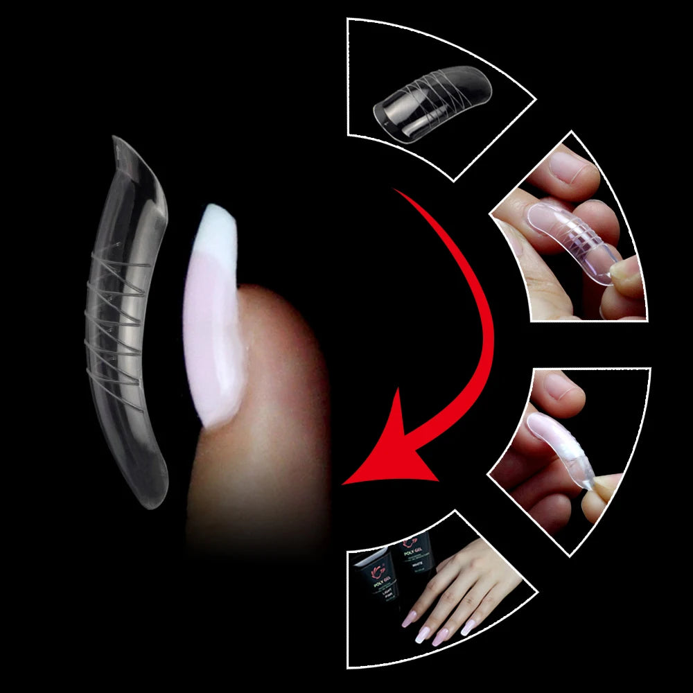 BNG Top Forms for Nails Dual Forms Nails Forms for Extension Full Cover Quick Building Gel Mold Tips Poly Nail Gel Mold