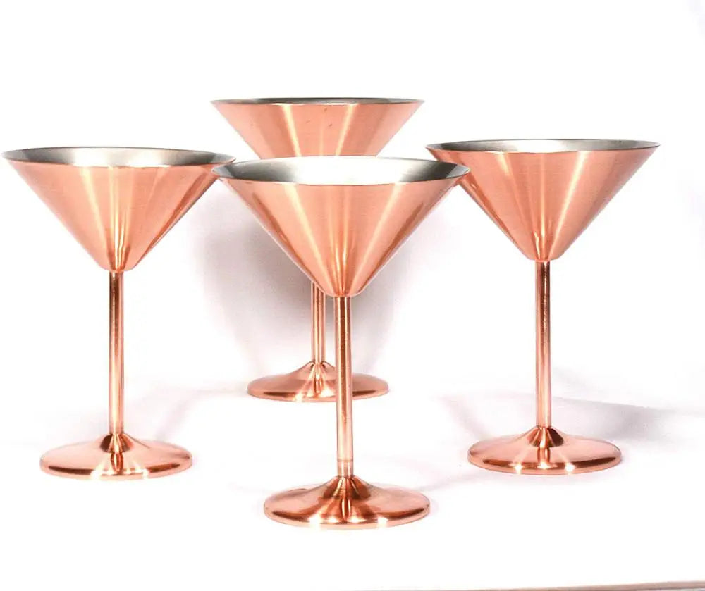 Top Selling Heavy Copper Antique Martini Glass Premium Quality Metal Gift for Christmas Promotion Sale Bulk Supplier
