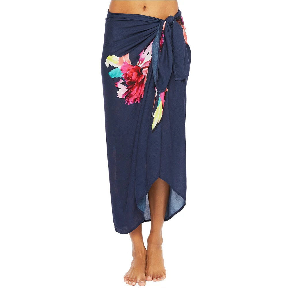 High Quality Soft Touching Colorful Beach Sarong Rayon Viscose Customized Designs Beach Wear Fashionable Best Sale