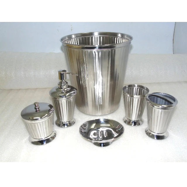 Hot Selling New Design  Metal and Glass Bath Accessory Set, Stainless Steel and Glass Metal Bathroom Set