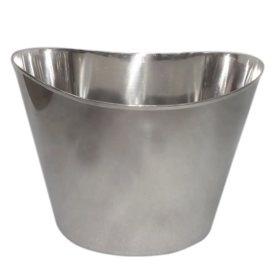 Stainless Steel Ice Bucket with Leather Handle
