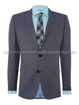 Latest Design Best Quality Men's Suit 240g Worsted Fabric V-neck Collar Anti-Wrinkle Waterproof Features Polyester/Cotton