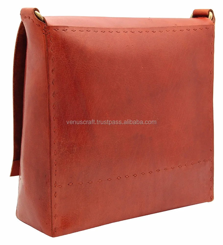 100% Genuine Leather Full Flap Messenger Bag Handmade 15 Inch Vintage Large Capacity Satchel Cross-Body Sling Shoulder Flap Bags