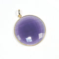 Amethyst Quartz Round Shape 925 Sterling Silver Pendant fashion natural look round shaped purple colour beautiful pendant