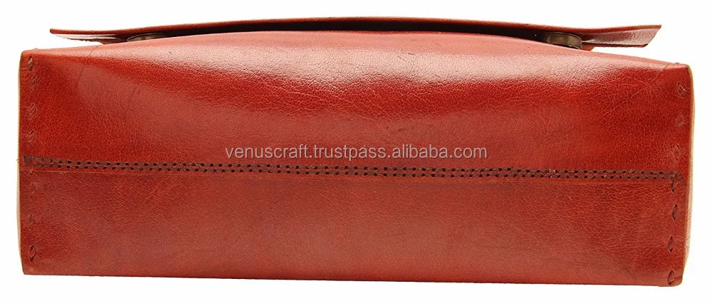 100% Genuine Leather Full Flap Messenger Bag Handmade 15 Inch Vintage Large Capacity Satchel Cross-Body Sling Shoulder Flap Bags