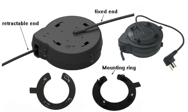 Small Cable Retractor, Retractable Power Cable Reel for Barber Shop