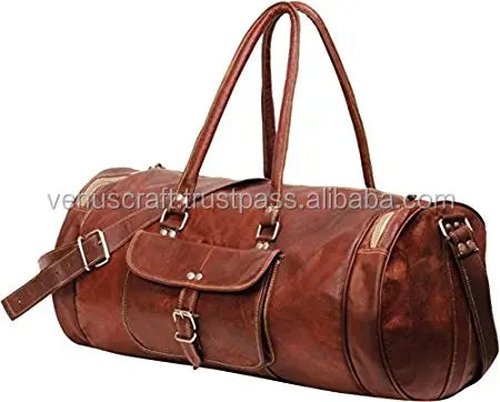 Weekender Overnight Bag 100% Genuine Leather Travel Duffel Full Grain Brown Color Duffel Bag Personalized Large Gym Weekend Bags