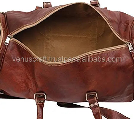 Weekender Overnight Bag 100% Genuine Leather Travel Duffel Full Grain Brown Color Duffel Bag Personalized Large Gym Weekend Bags