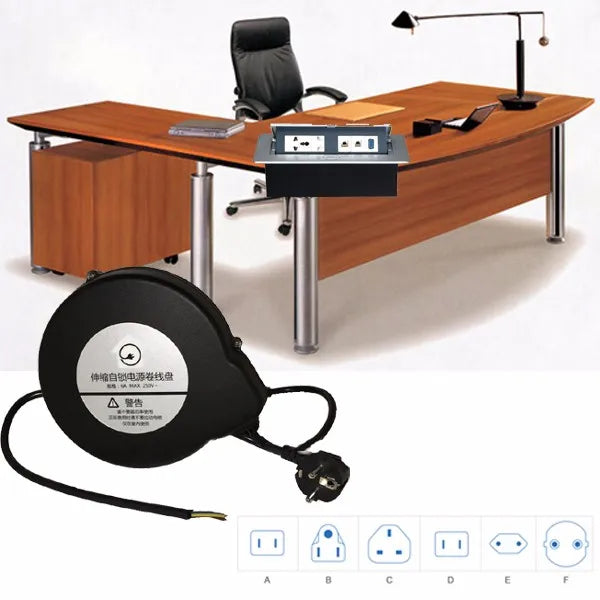 Small Cable Retractor, Retractable Power Cable Reel for Barber Shop
