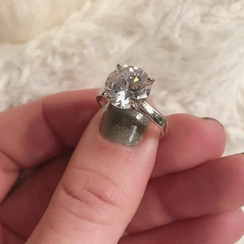 Round Brilliant Cut Moissanite Engagement Ring Gold ,moissanite Solitaire Ring 2.00 Carat White Engagement Bands or Rings in 14k
